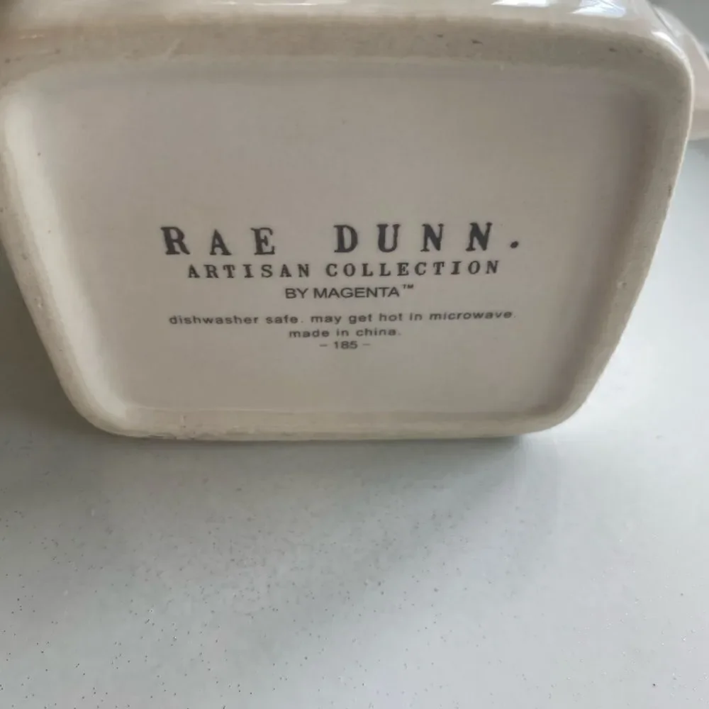 Rae Dunn Cream Square Rae Dunn By Magenta CREAM Canister Farmhouse